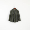 New Ipekyol Women 38 M Jacket Green Biker Boho Snap Oversize Lightweight Top