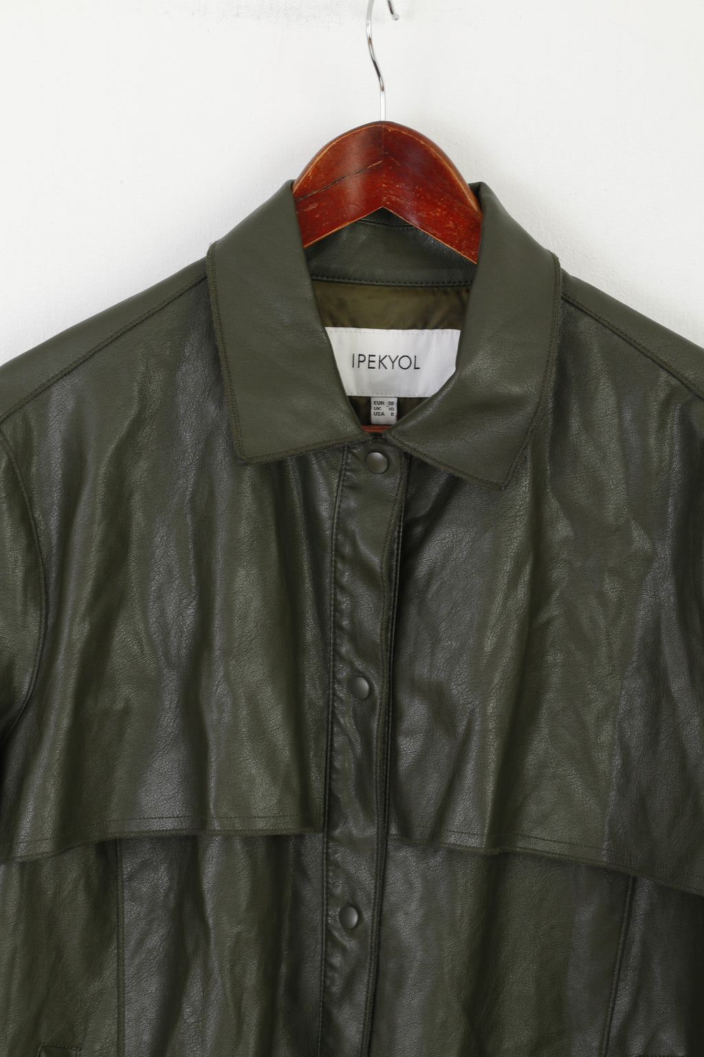 New Ipekyol Women 38 M Jacket Green Casual Boho Snap Oversize Lightweight Top