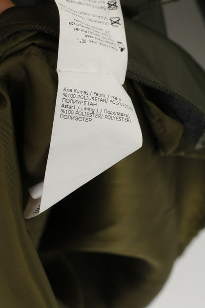 Nuova giacca Ipekyol da donna 38 M verde casual Boho Snap oversize leggero