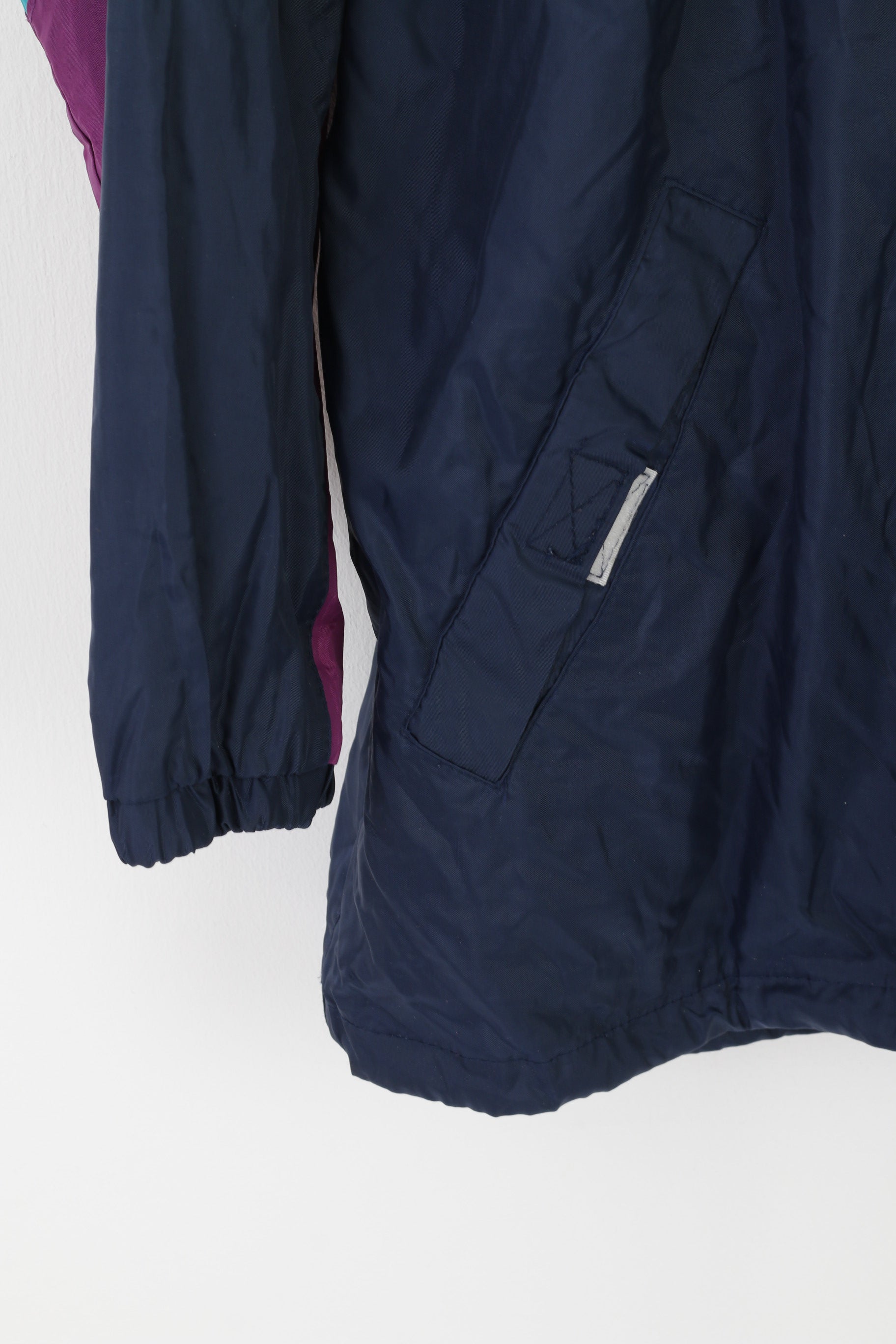 Enjoyable Womanswear Women L Jacket Purple Nylon Waterproof Vintage Hooded Top