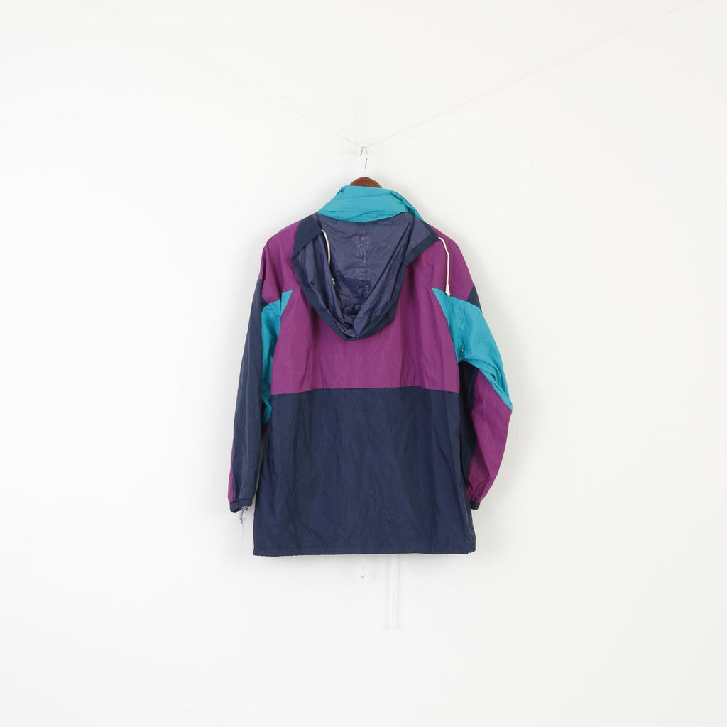 Enjoyable Womanswear Women L Jacket Purple Nylon Waterproof Vintage Hooded Top