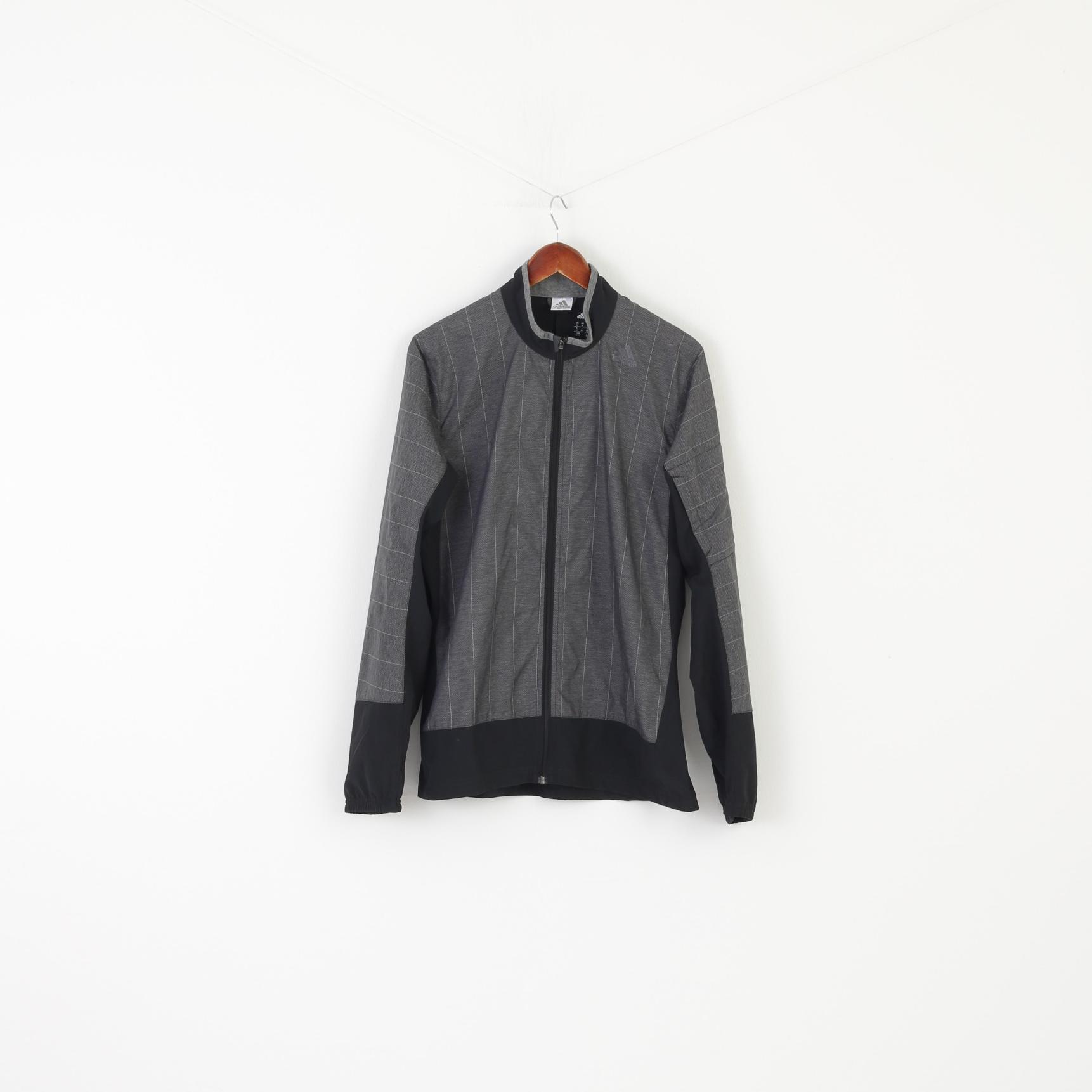 Adidas Supernova Women M Jacket Gray Sample Climaproof Sportswear Full Zipper Top