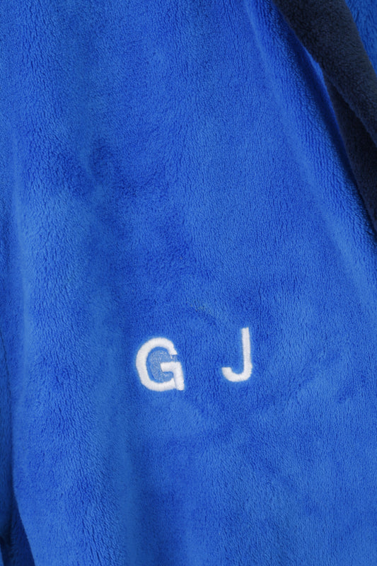 Everton Football Club Men L Dressing Gown Blue Fleeced Logo GJ Hooded