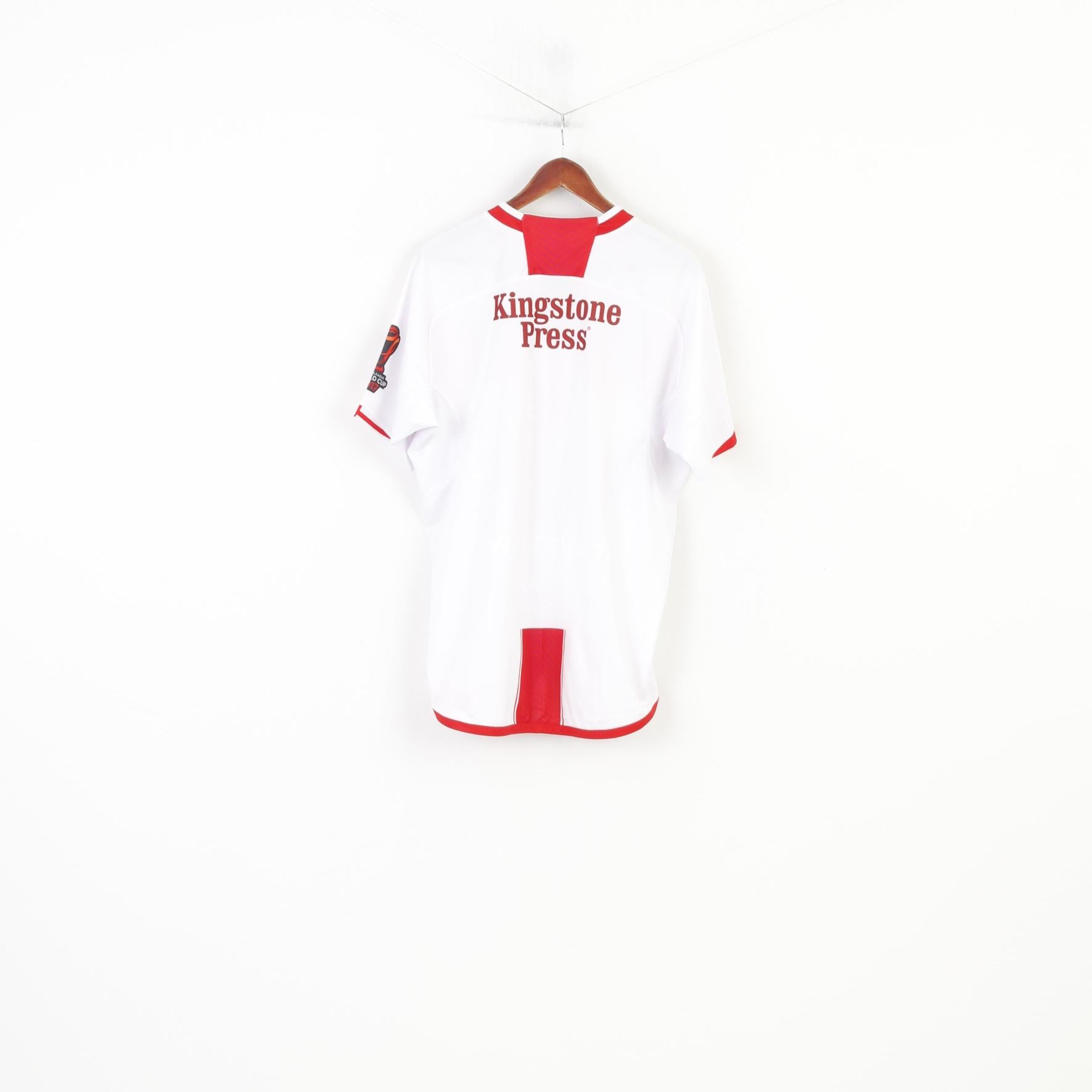 BLK  Men L Shirt White World Cup 2017 Jersey England Rugby League Crew Neck Vintage  Top