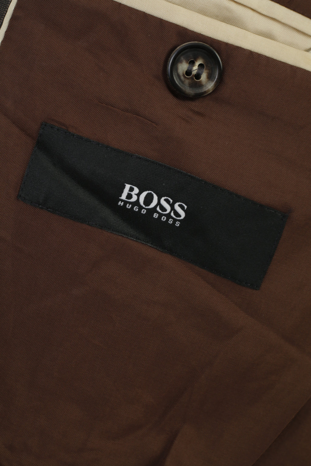 Hugo Boss Men 40 50 Blazer Grey Striped Virgin Wool Single Breasted Vintage Jacket