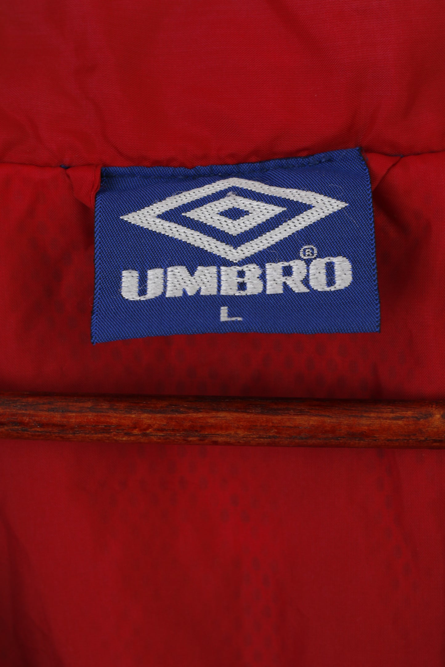 Umbro Hommes L Veste Bleu Vintage 90s Full Zipper Bomber Sportswear Top