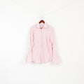 Brooks Brothers 15.5 34 L Casual Shirt Pink Cotton Cuff Elegant Long Sleeve Top