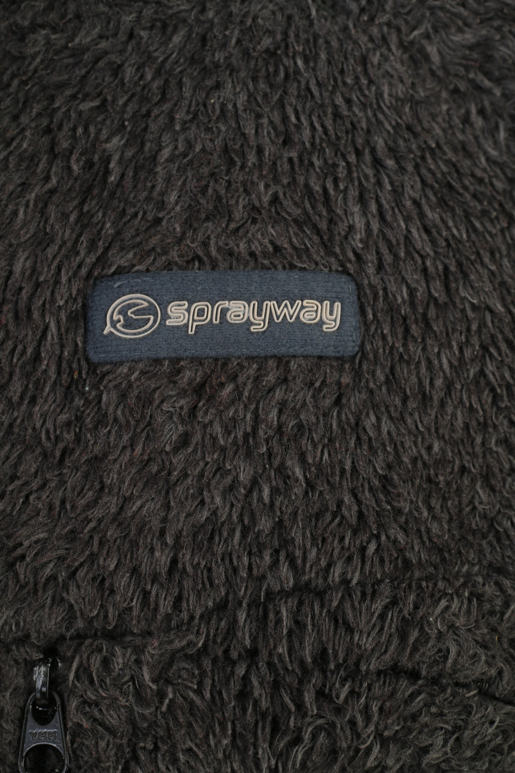 Sprayway Women 12 M Fleece  Sweatshirt Grey Fluffy Full Zipper Padded Warm Vintage Top