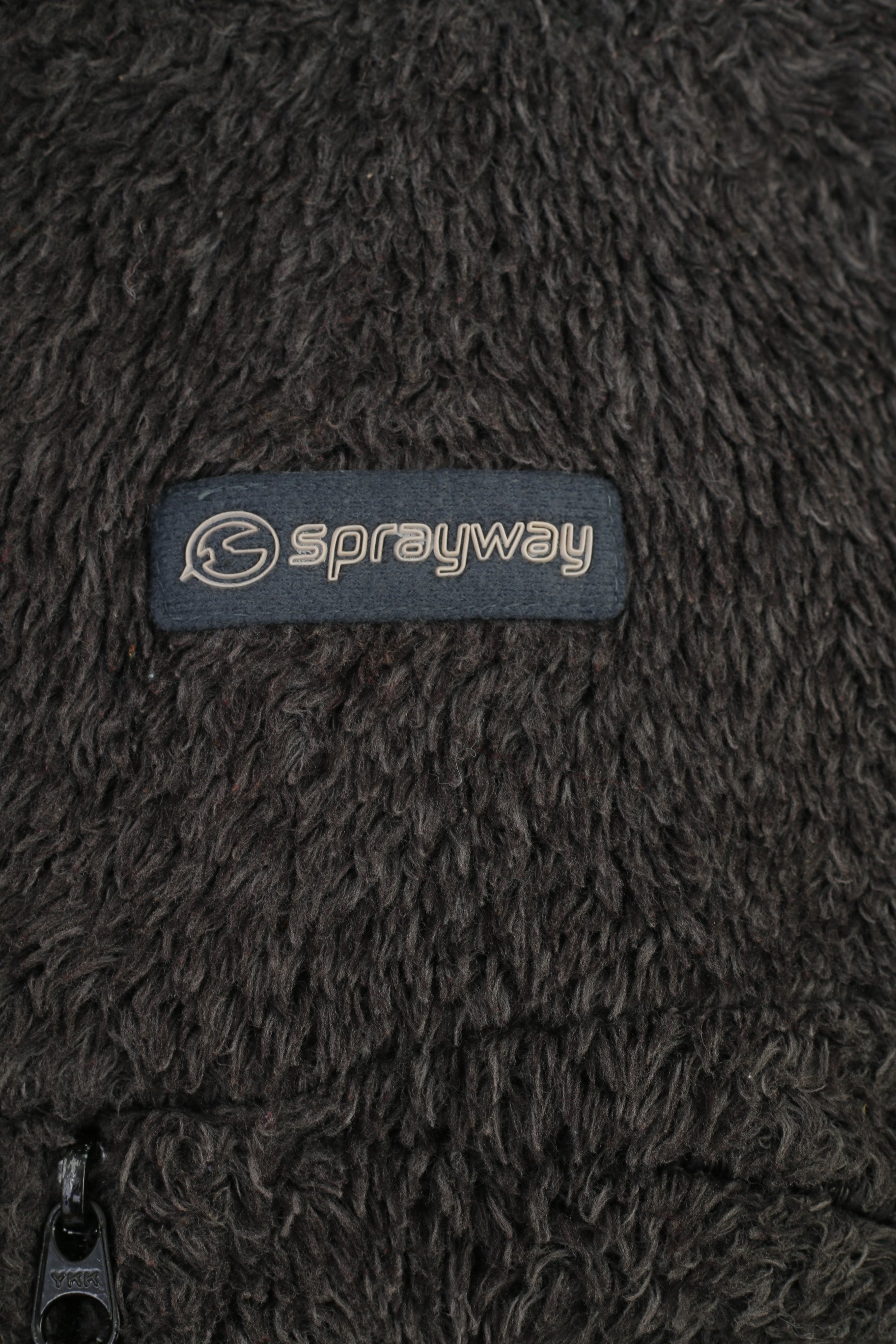 Sprayway Women 12 M Fleece  Sweatshirt Grey Fluffy Full Zipper Padded Warm Vintage Top