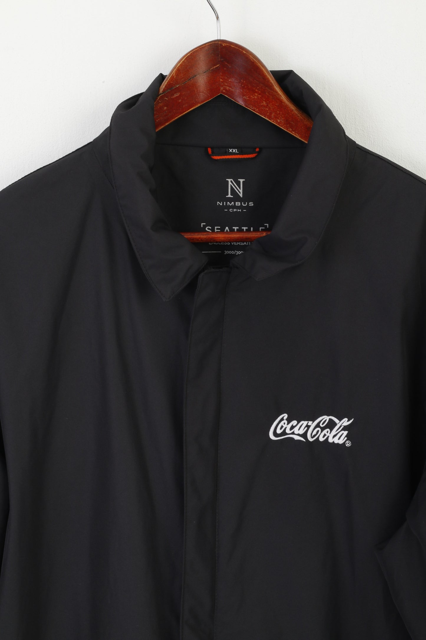 Nimbus Seattle Men XXL Jacket Black Waterproof Coca Cola Full Zipper Outdoor Top