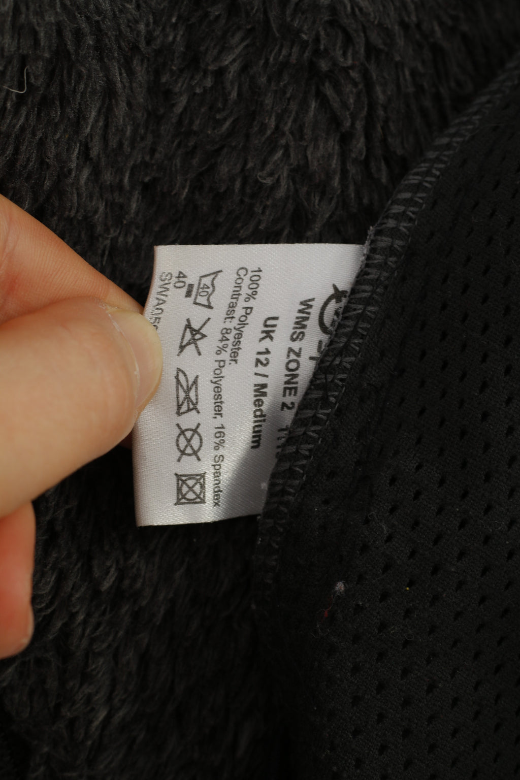 Sprayway Women 12 M Fleece  Sweatshirt Grey Fluffy Full Zipper Padded Warm Vintage Top