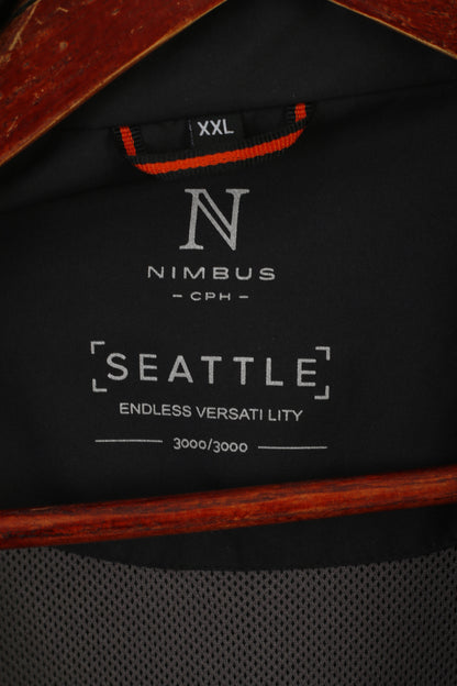 Nimbus Seattle Men XXL Jacket Black Waterproof Coca Cola Full Zipper Outdoor Top