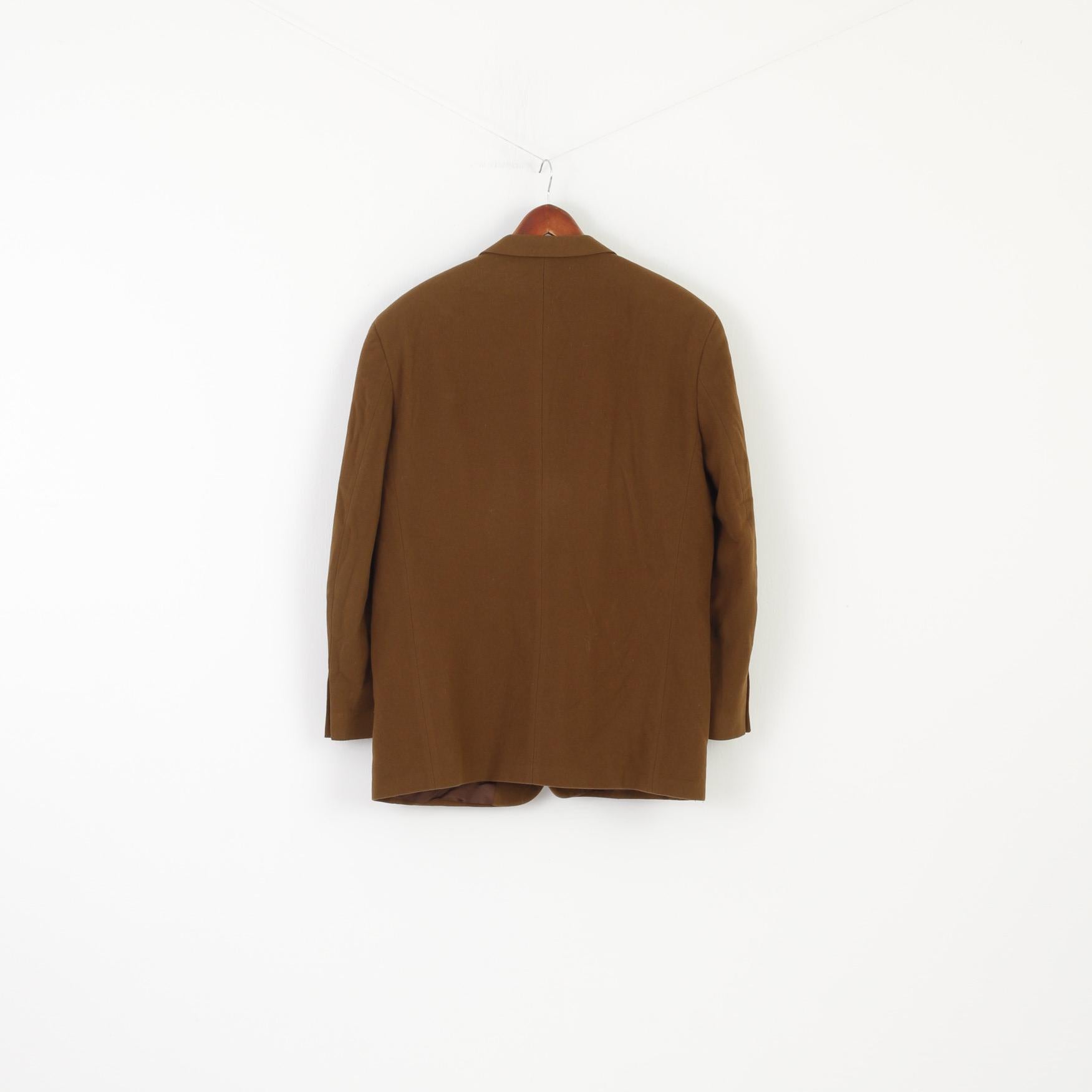 Varners Men 54 44 Blazer Brown Wool Cashmere Blend Vintage Single Breasted Jacket