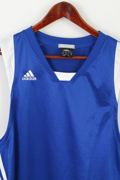 Maglia Adidas da uomo M blu lucido Clima 365 senza maniche in jersey sportivo