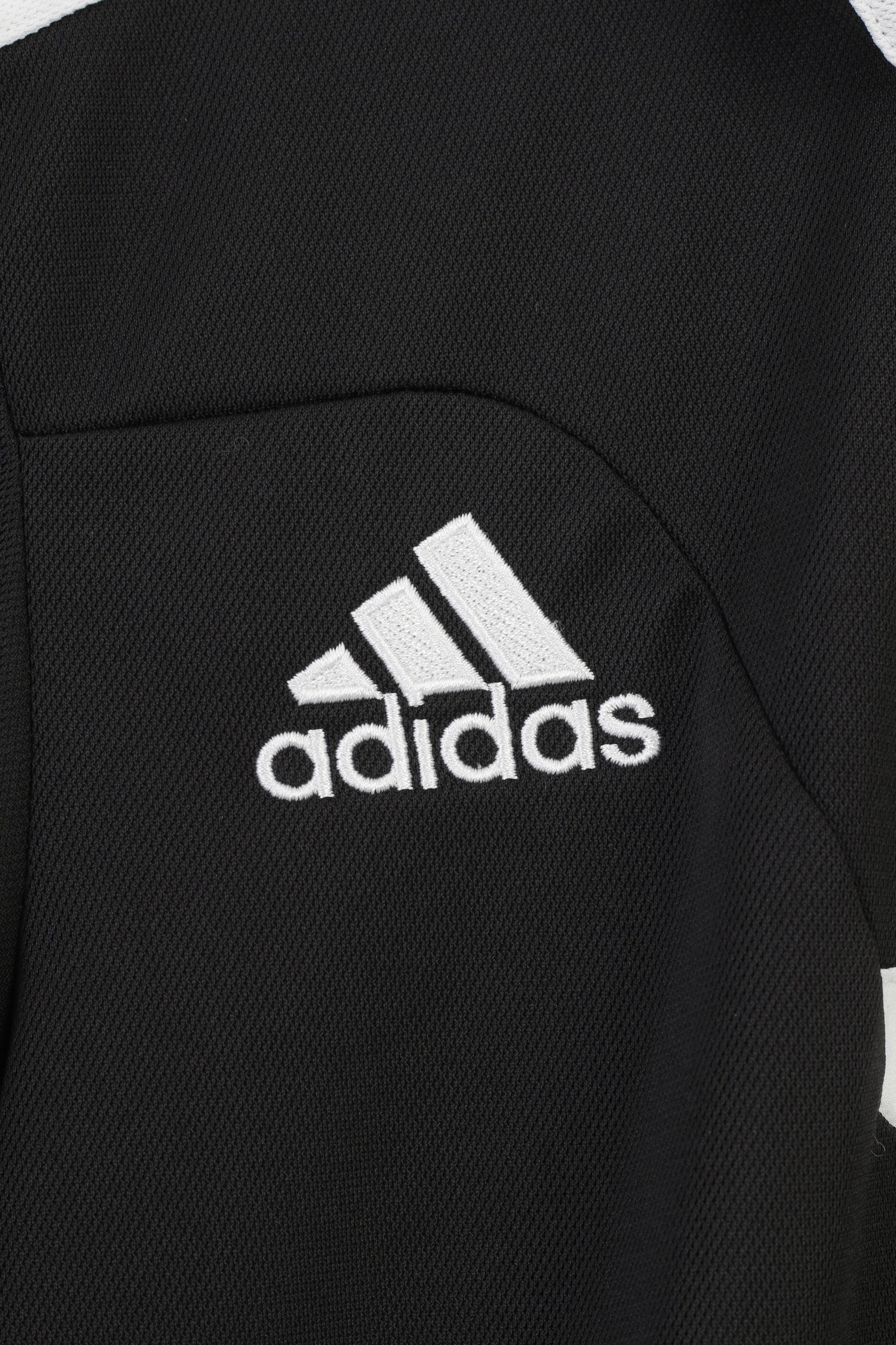 Adidas Men M Polo Shirt Football Club Climalite Black Collar Bottoms 3 Stripes Vintage Training Sportswear Top