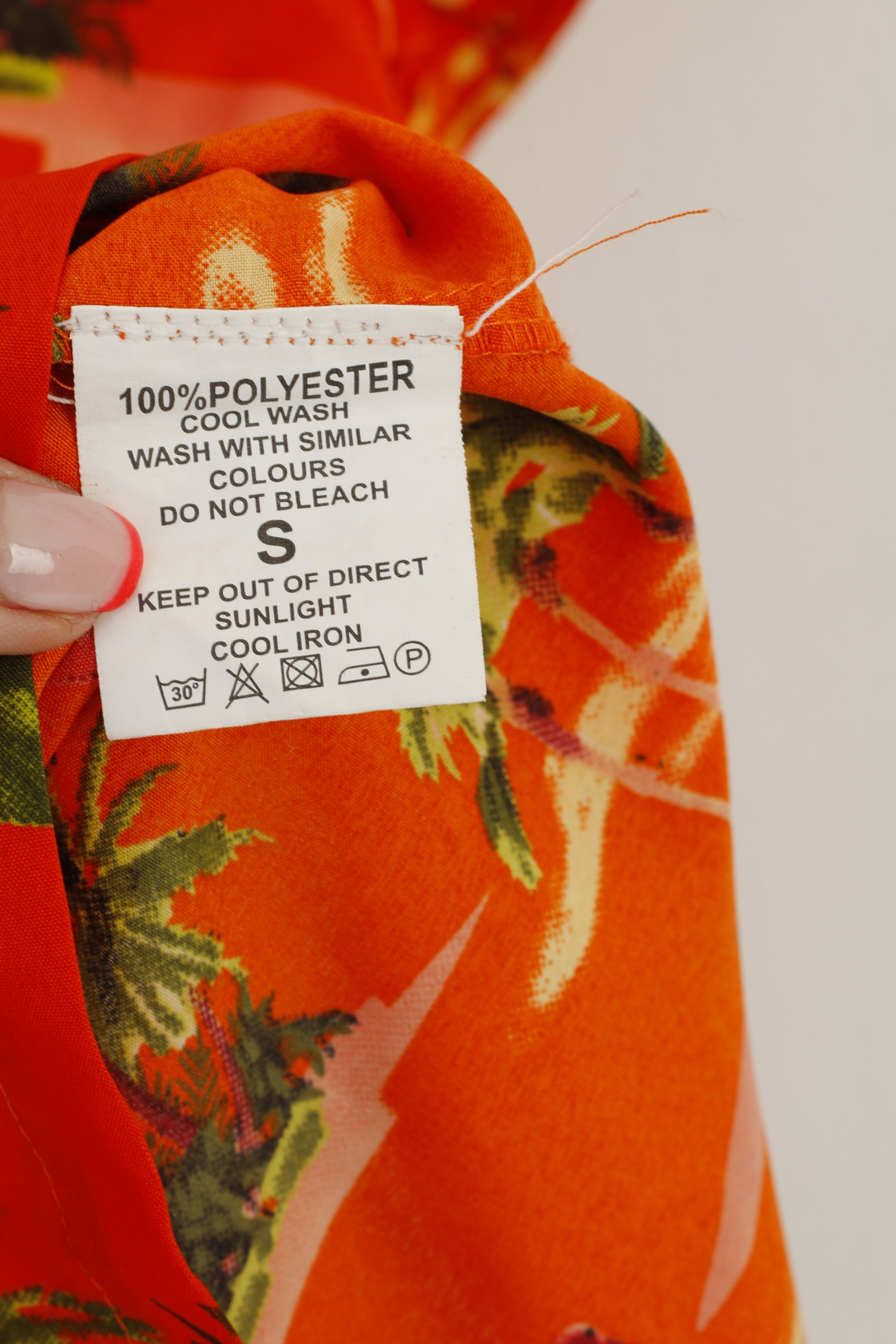 Vintage Men S Casual Shirt Orange Shiny Pocket Palms Printed Summer Top