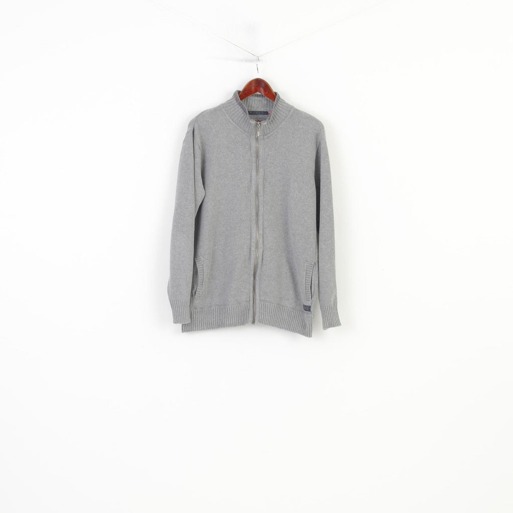 Colorado Denim Men 2XL Jumper Sweater Full Zipper Grey Cotton  Sweatshirt Top
