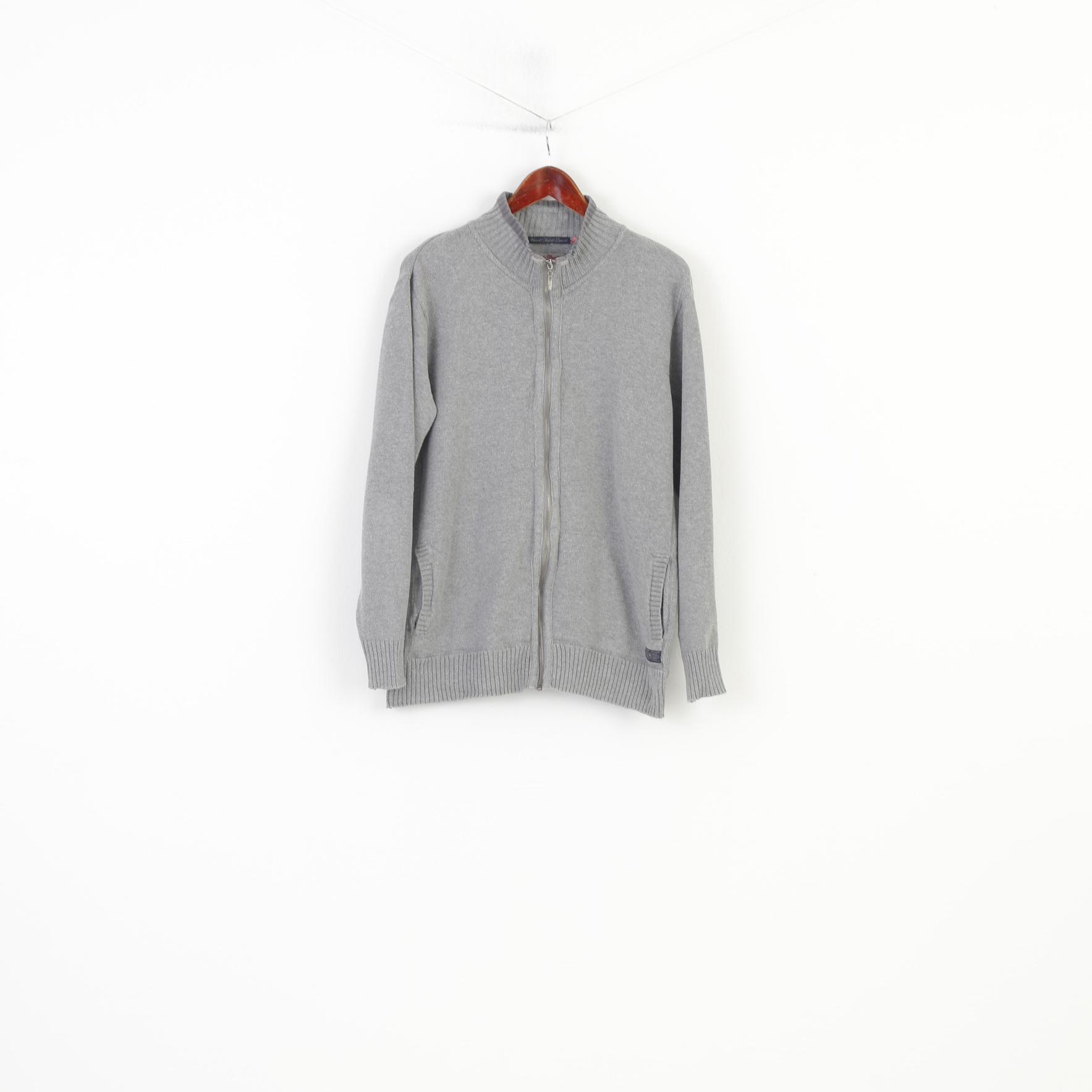 Colorado Denim Men 2XL Jumper Sweater Full Zipper Grey Cotton  Sweatshirt Top