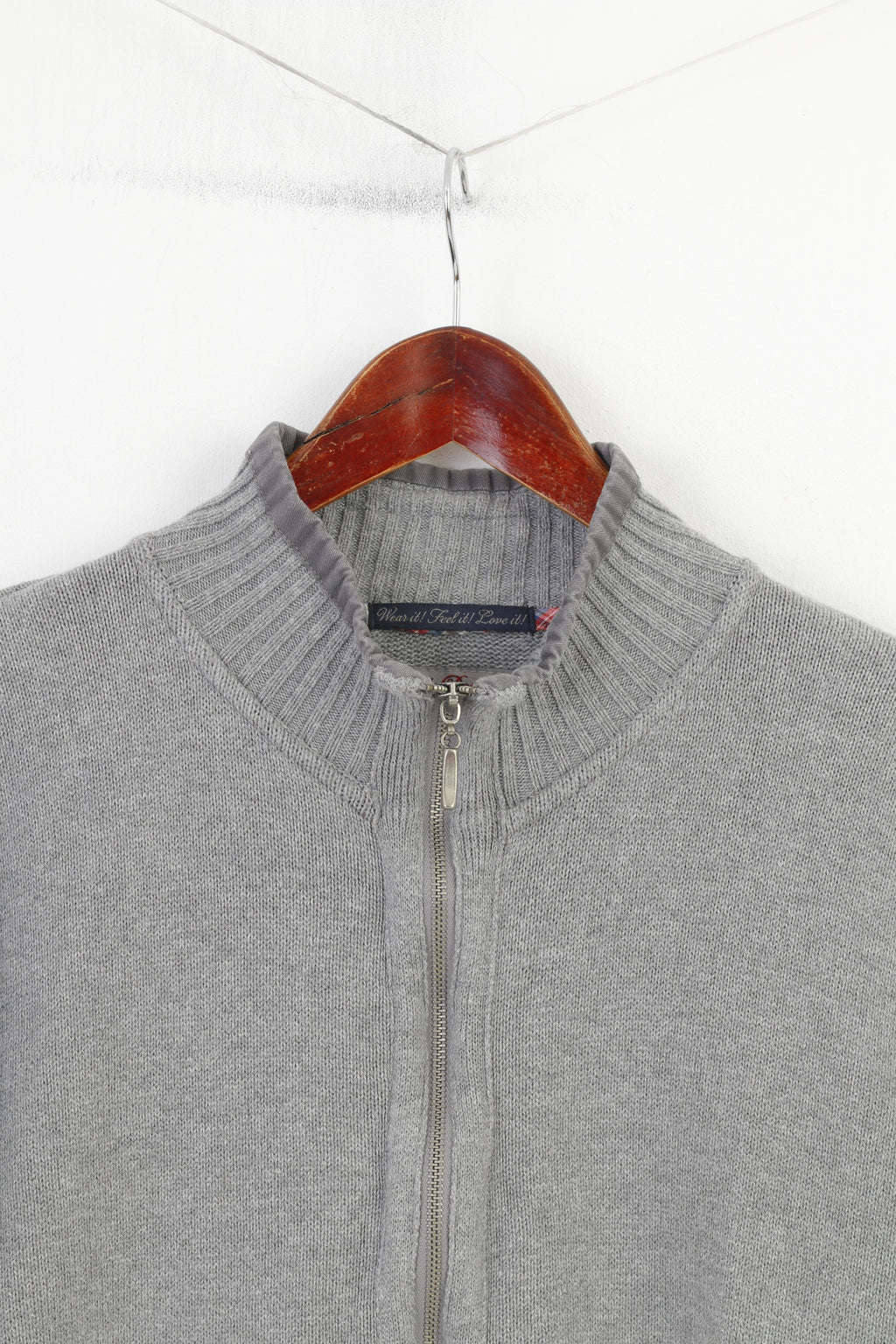 Colorado Denim hommes 2XL pull pull fermeture éclair complète gris coton sweat-shirt haut 