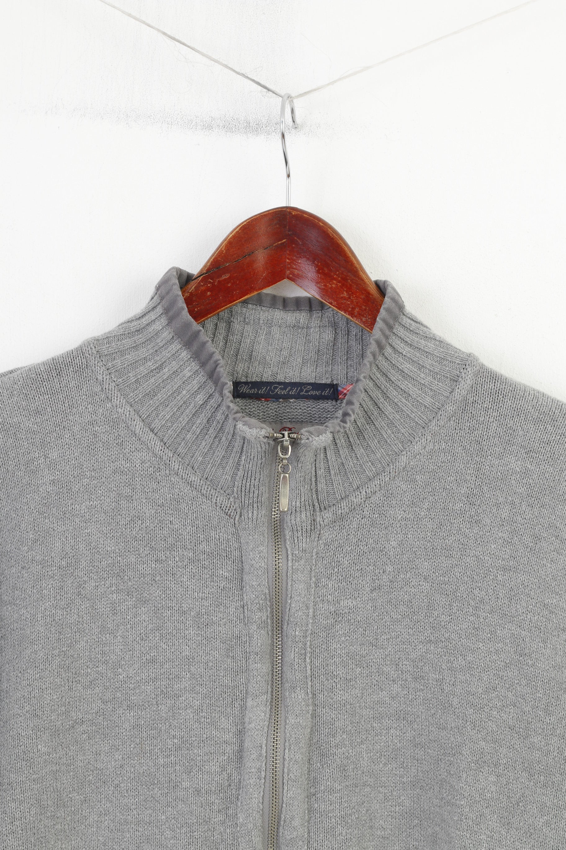 Colorado Denim Men 2XL Jumper Sweater Full Zipper Grey Cotton  Sweatshirt Top