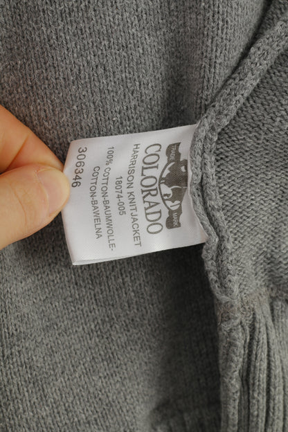 Colorado Denim hommes 2XL pull pull fermeture éclair complète gris coton sweat-shirt haut 