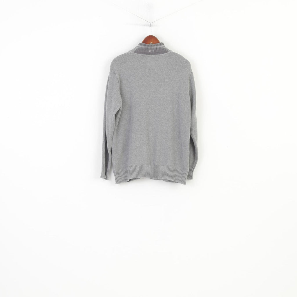 Colorado Denim hommes 2XL pull pull fermeture éclair complète gris coton sweat-shirt haut 