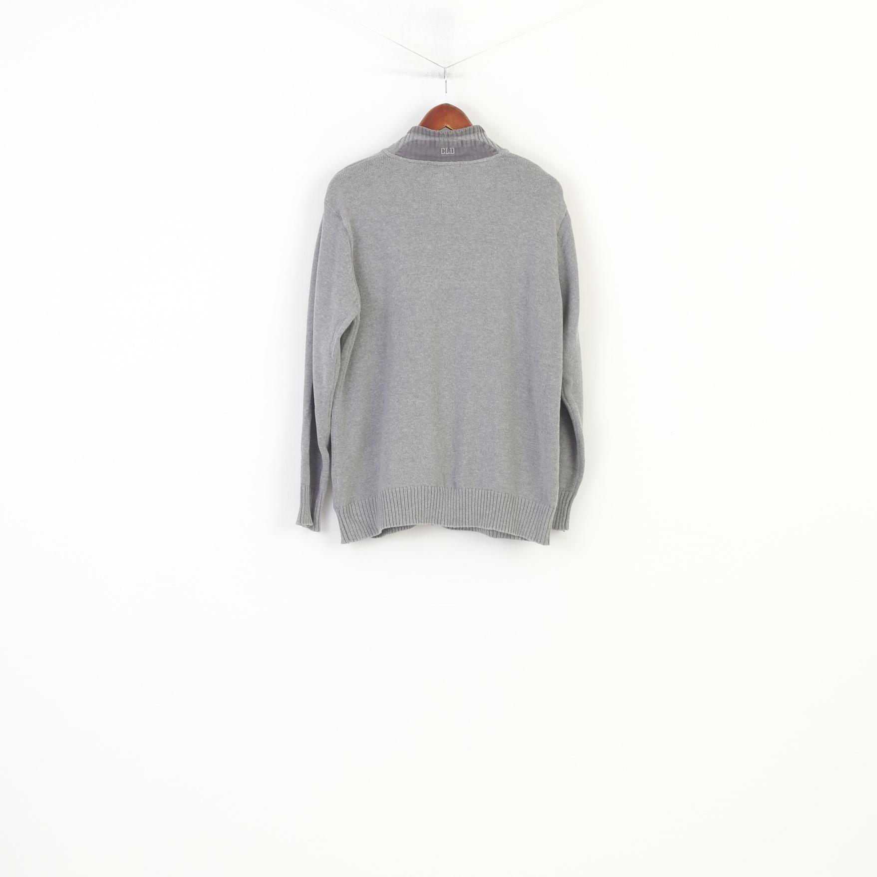 Colorado Denim hommes 2XL pull pull fermeture éclair complète gris coton sweat-shirt haut 