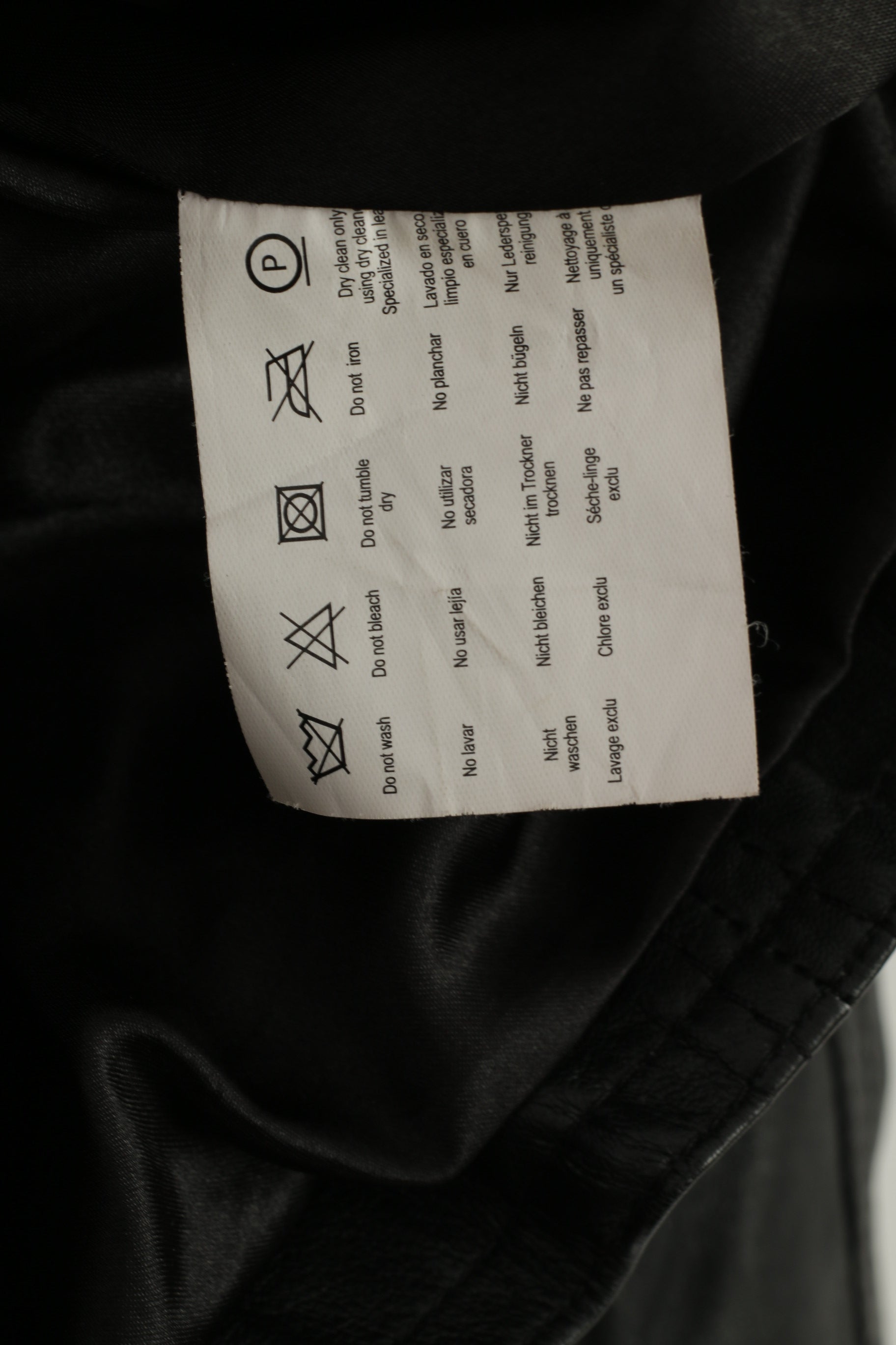 EDC Veste Femme En Cuir De Mouton Noir Motard Doux Conçu Ramons Zip Up Top