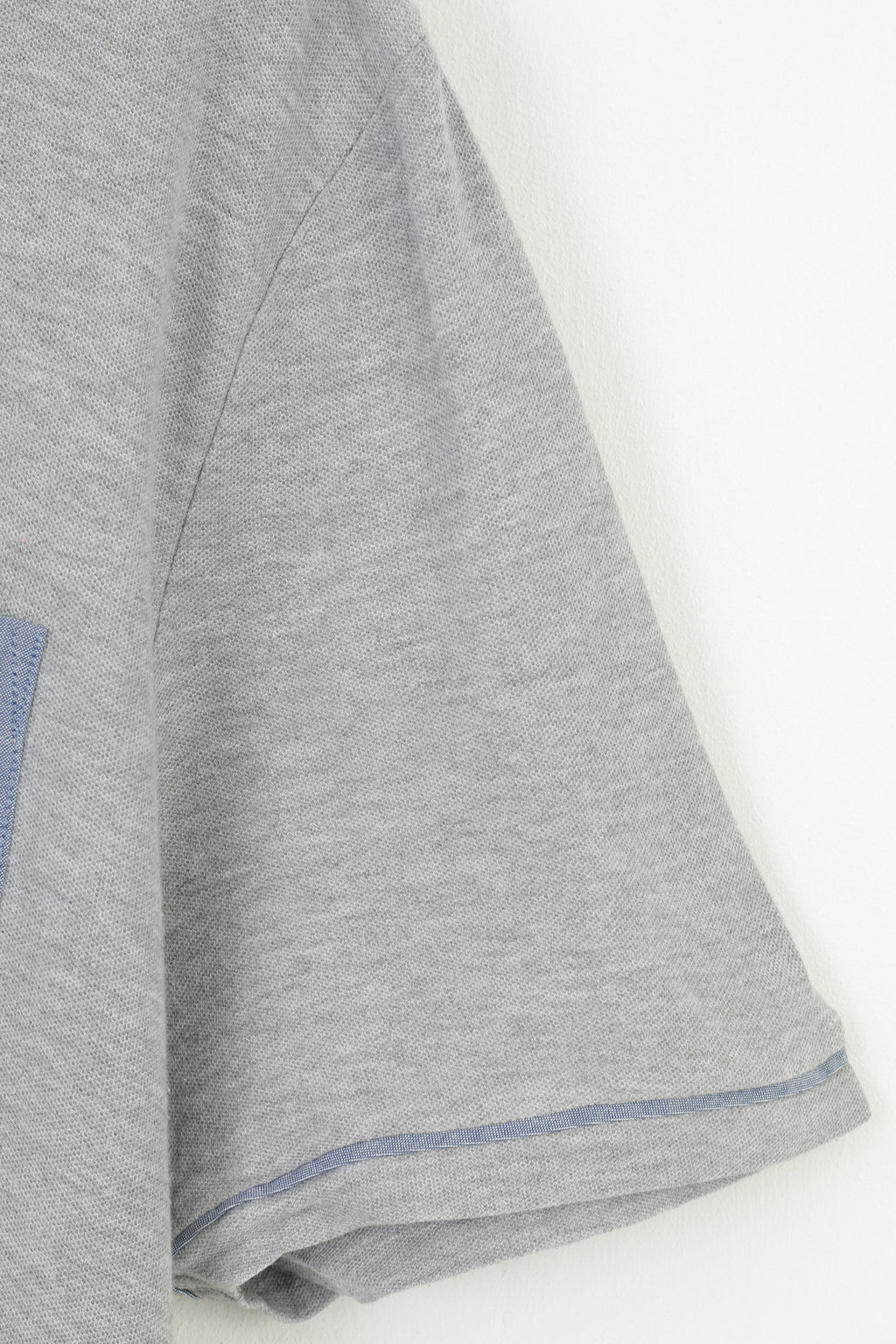 Original Penguin Men XXL Polo Shirt Grey Cotton Heritage Slim Fit Collar Bottoms Vintage  Top