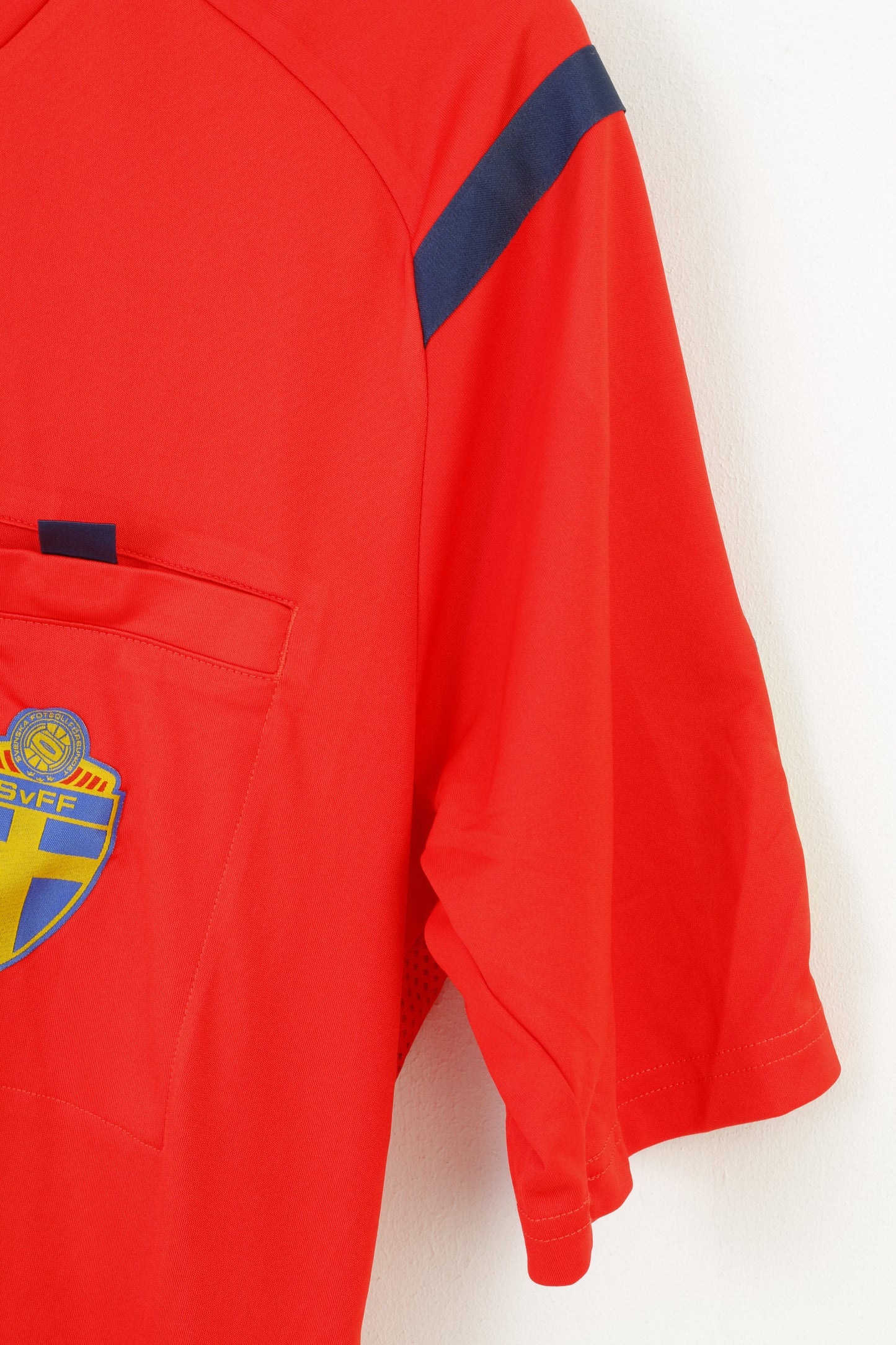 Maglia Adidas da uomo M rossa Football Club Svenska Fotbollförbundet girocollo allenamento sportivo top