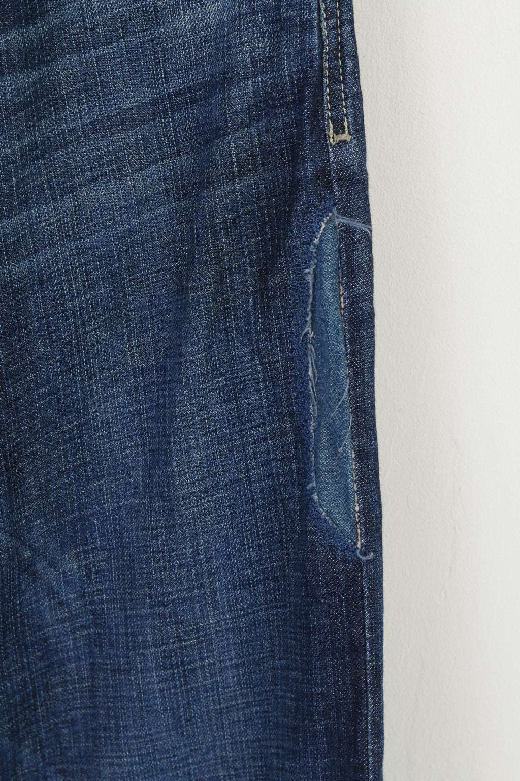 Diesel Industry Pantalon en jean 32 pour homme en denim de coton bleu marine fabriqué en Italie Pantalon droit