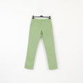 Hugo Boss Men 30 46 Trousers Green Cotton Lakany-D Slim Fit Casual Pants