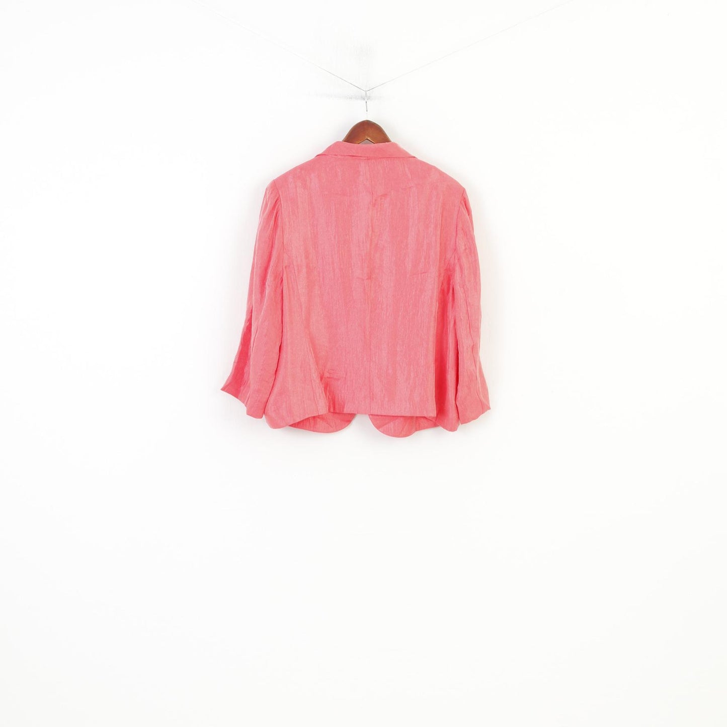 Giacca vintage da donna XL Giacca con spalline rosa lucido Giacca con maniche a 7/8 Top vintage per festa di nozze