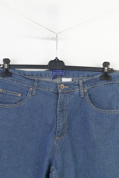 Pantaloni Encadee Donna 46 Jeans Denim Pantaloni classici vintage in cotone blu 