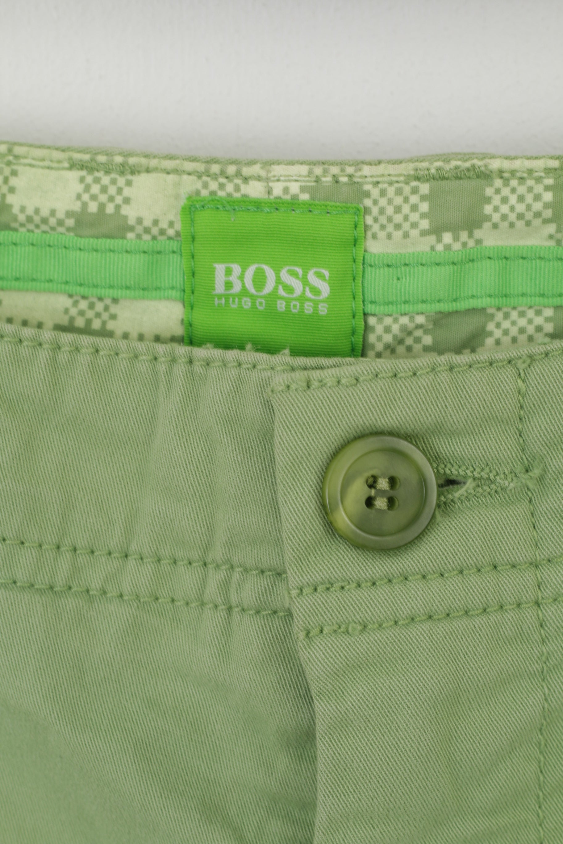 Hugo Boss Hommes 30 46 Pantalon Vert Coton Lakany-D Slim Fit Pantalons décontractés