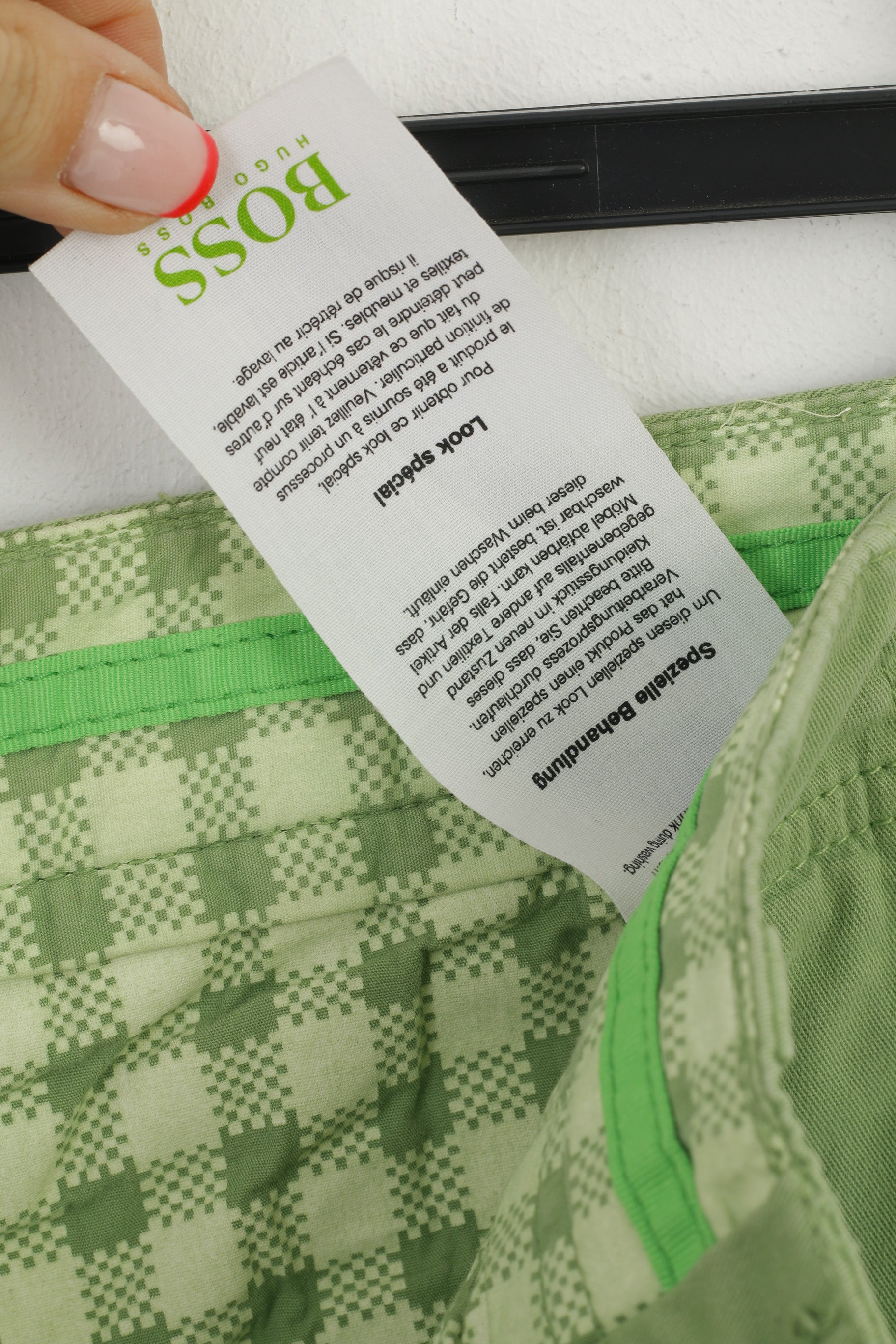 Hugo Boss Hommes 30 46 Pantalon Vert Coton Lakany-D Slim Fit Pantalons décontractés