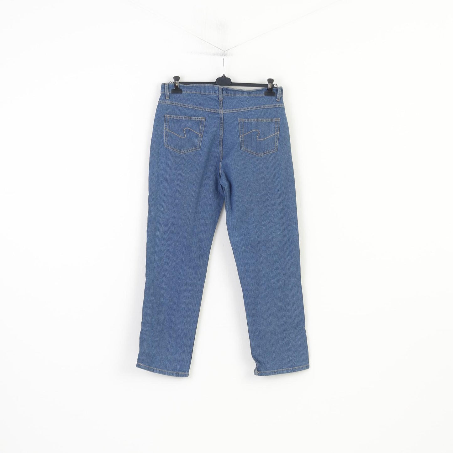Encadee Femme 46 Pantalon Denim Jeans Bleu Coton Vintage Pantalon Classique 