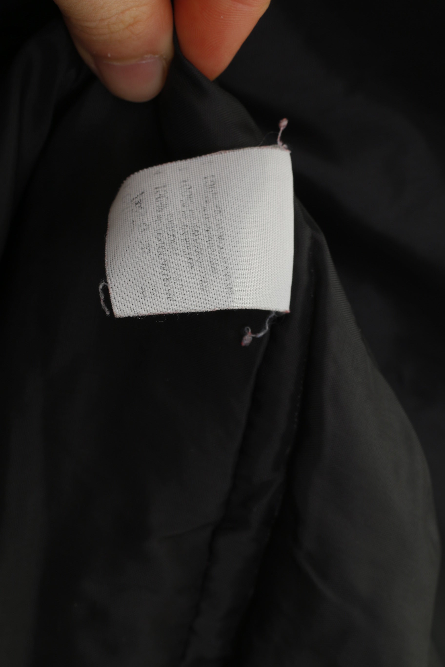 Vintage Women XL Jacket Black Shoulder Pads Full Zipper Nylon Waterproof Padded Vintage Embroidery Top