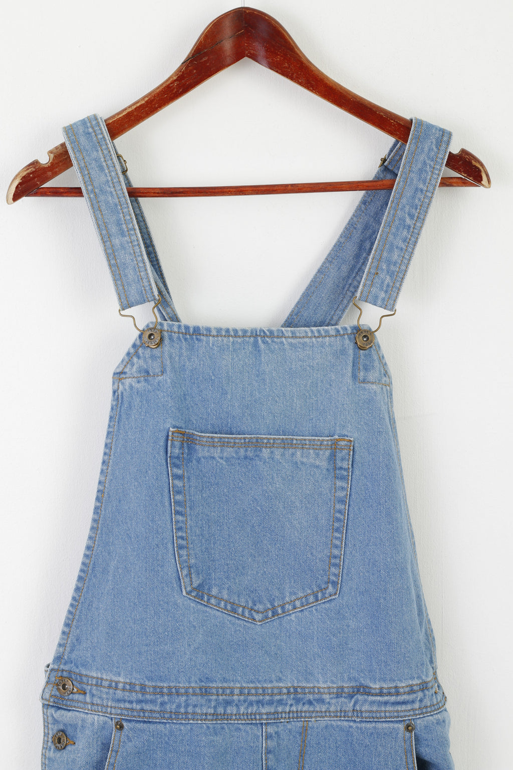 Liquor N Poker Salopette en denim vieilli bleu pour homme 34 unisexe