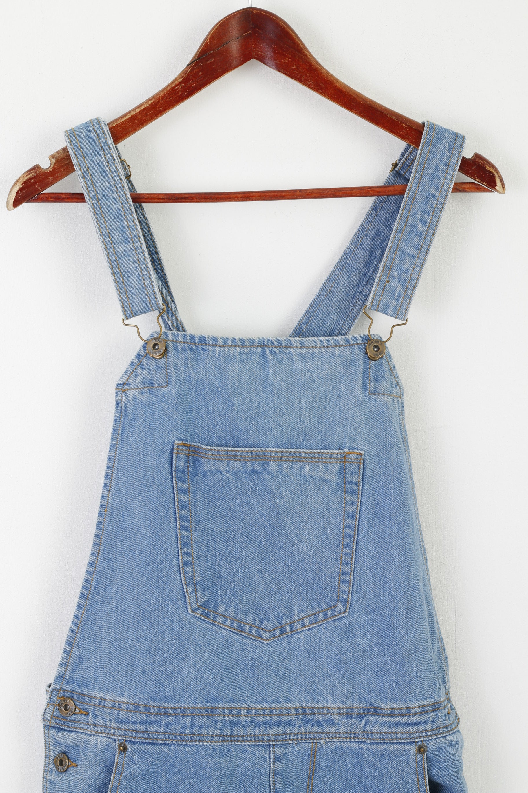 Liquor N Poker Salopette en denim vieilli bleu pour homme 34 unisexe