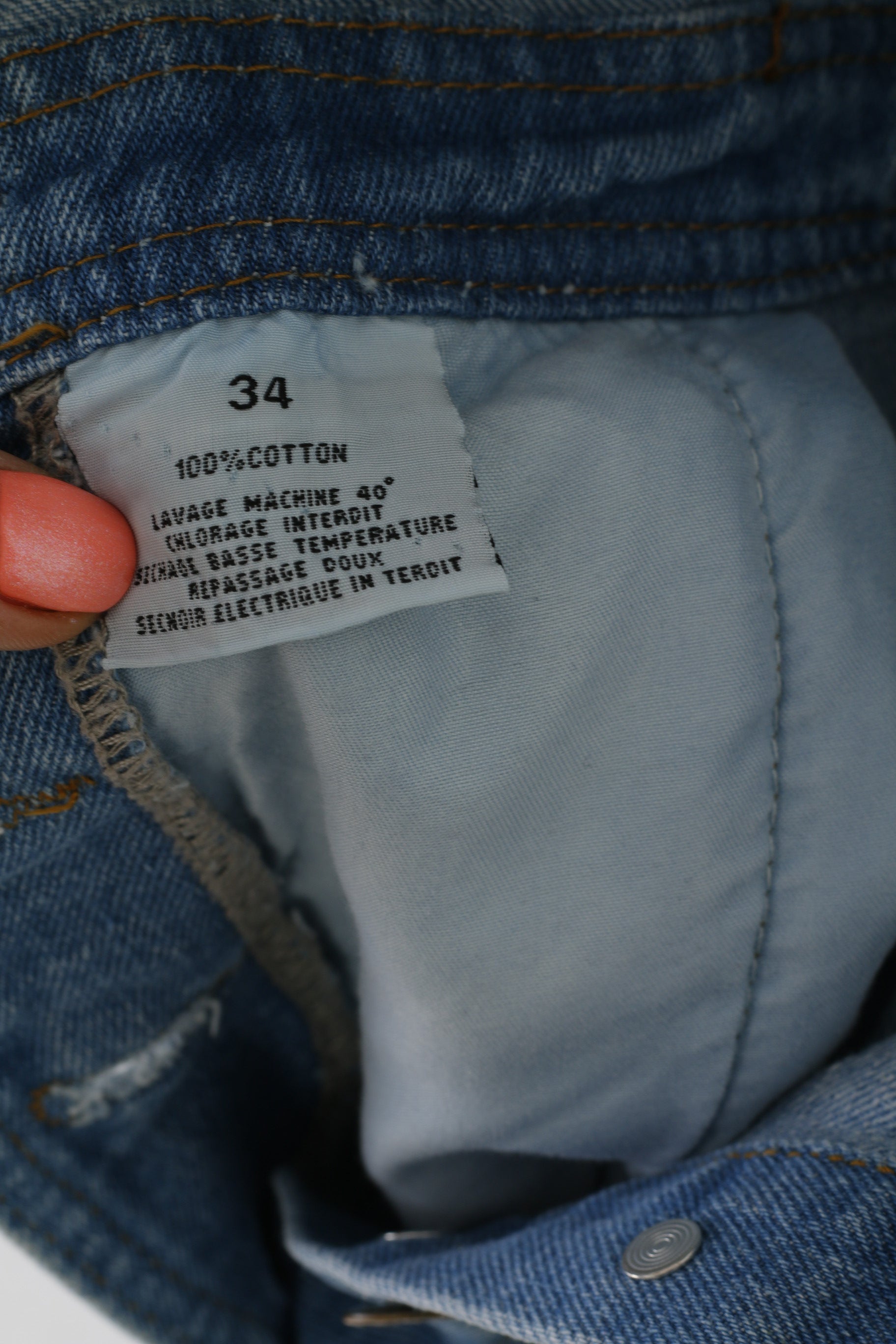 Liquor N Poker Salopette en denim vieilli bleu pour homme 34 unisexe