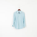 Charles Tyrwhitt Men 16.5 33 L Casual Shirt Turqouise Cotton Non Iron Long Sleeve Top