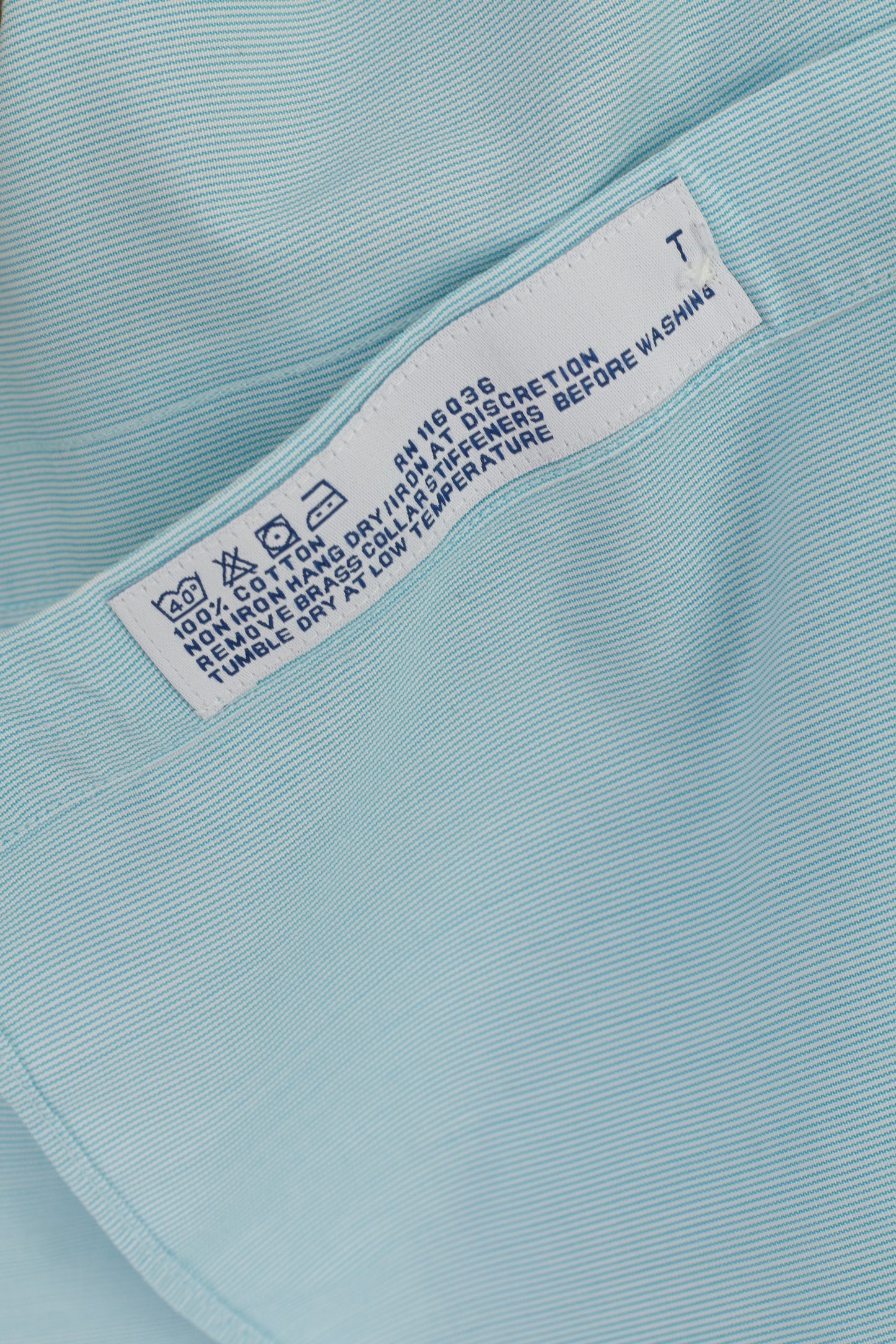 Charles Tyrwhitt Hommes 16,5 33 L Chemise décontractée Turquoise Coton Non Repassable Haut à Manches Longues