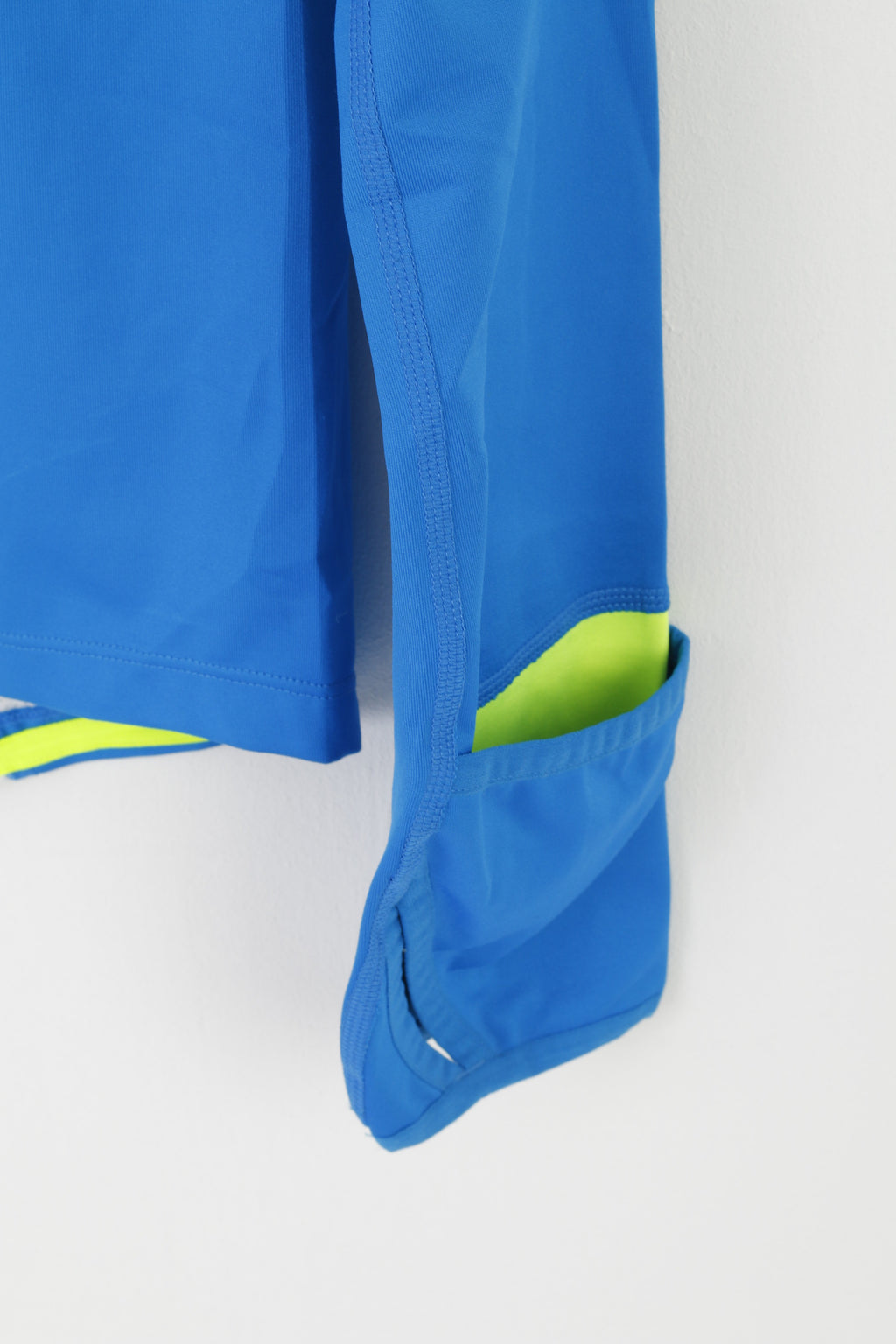 New Balance Hommes XS Chemise Bleu Run Sportswear Manches Longues Col Zippé