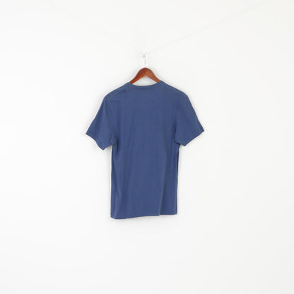 Weenicons Sport Camicia da uomo S Maglietta in cotone blu scuro con grafica Bend It, girocollo