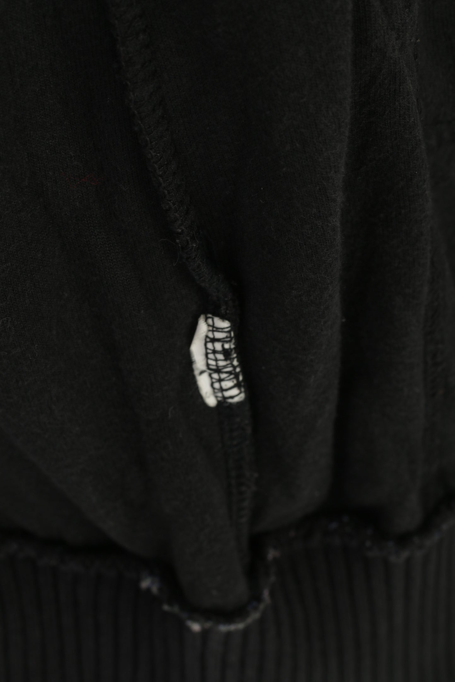 LTB Femme L Sweatshirt Fermeture Éclair Longue Longue Poches Noir Brillant Tunique Haut en Velours