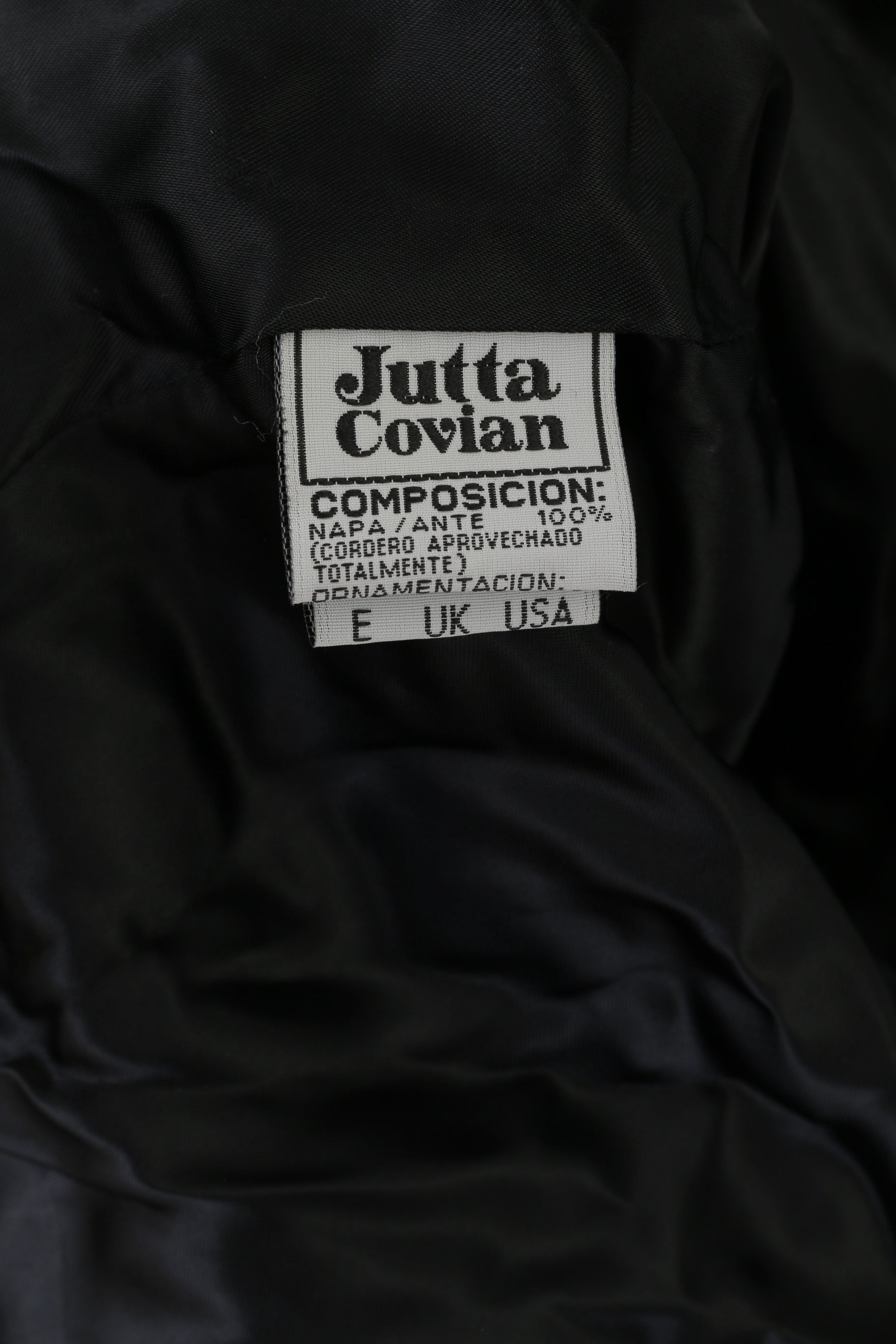 Jutta Covian Women 40 10 M Jacket Blue Ptachwork Vintage 80s Spain Shoulder Pads Oversize Top