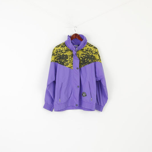 MAIER Sport Company Women 40 M Jacket Purple Vintage 80s Nylon Bomber Top