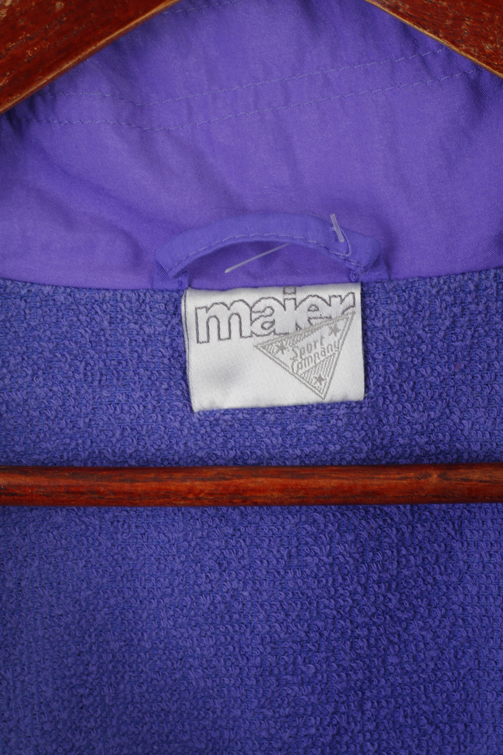 MAIER Sport Company Women 40 M Jacket Purple Vintage 80s Nylon Bomber Top