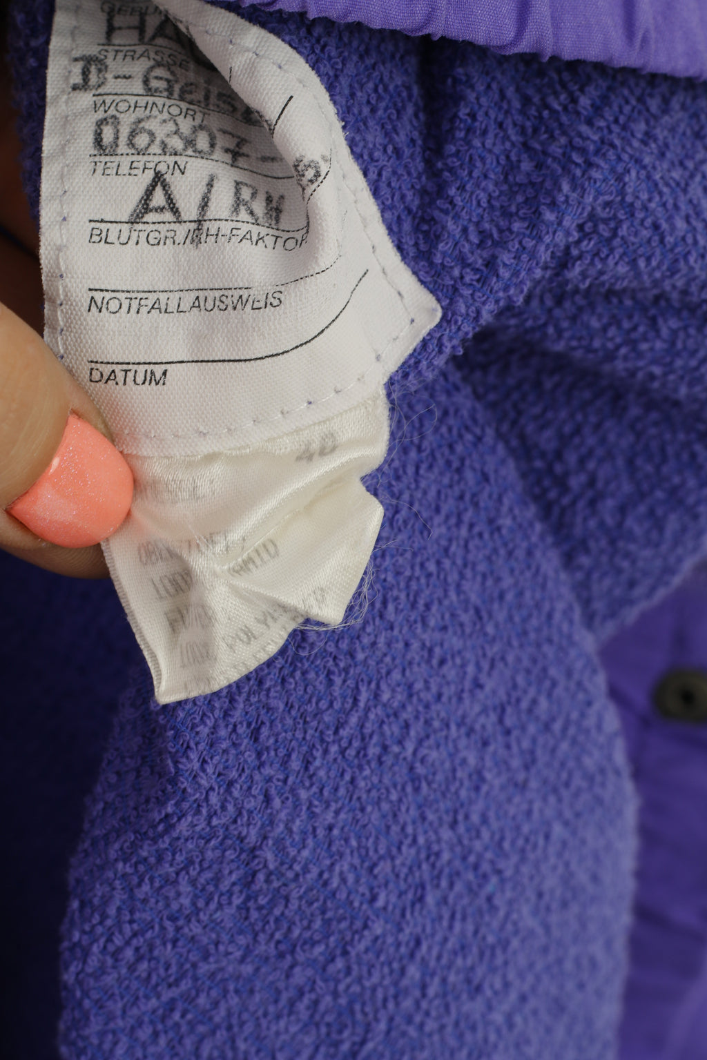 MAIER Sport Company Women 40 M Jacket Purple Vintage 80s Nylon Bomber Top